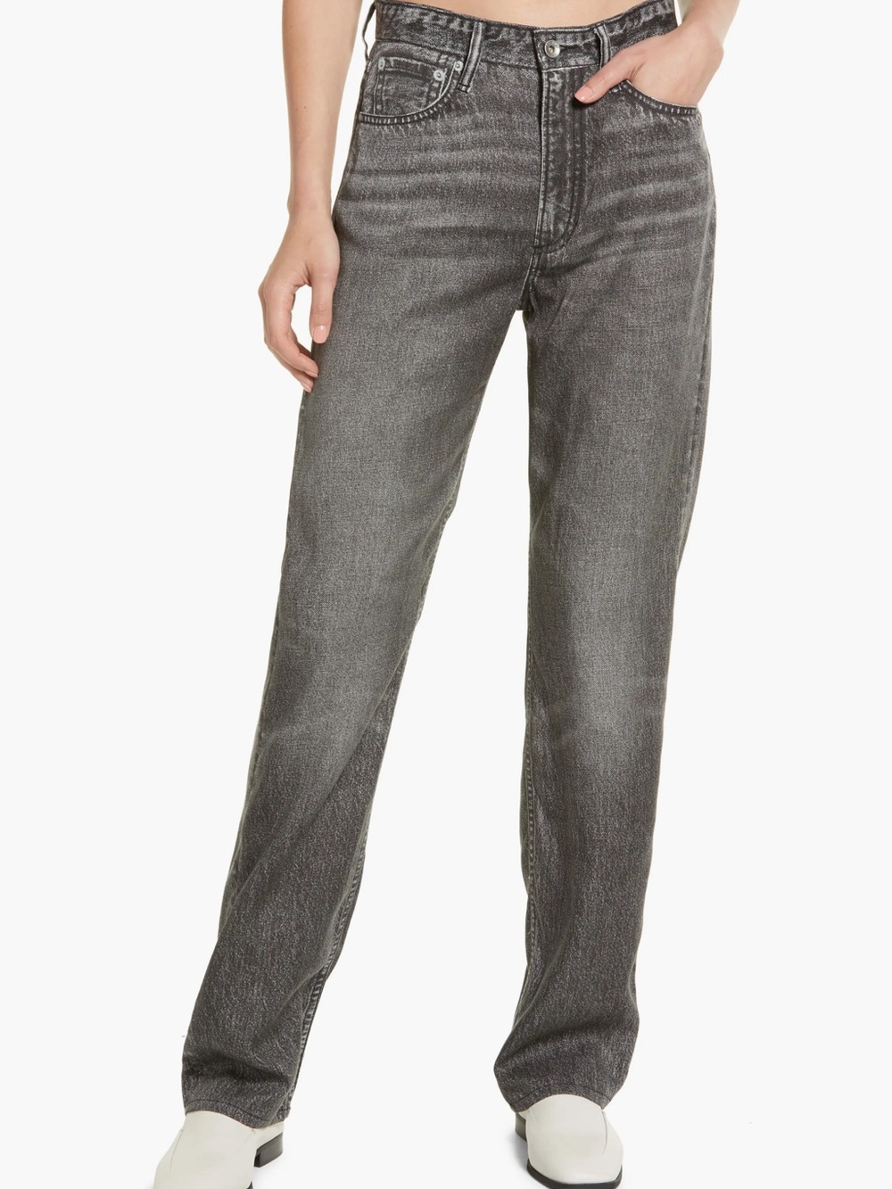 RAG AND BONE High-Rise Straight Leg Women's Jeans - Gray SZ 29 NWT